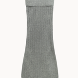 Off Shoulder Strik Sæt - Grå