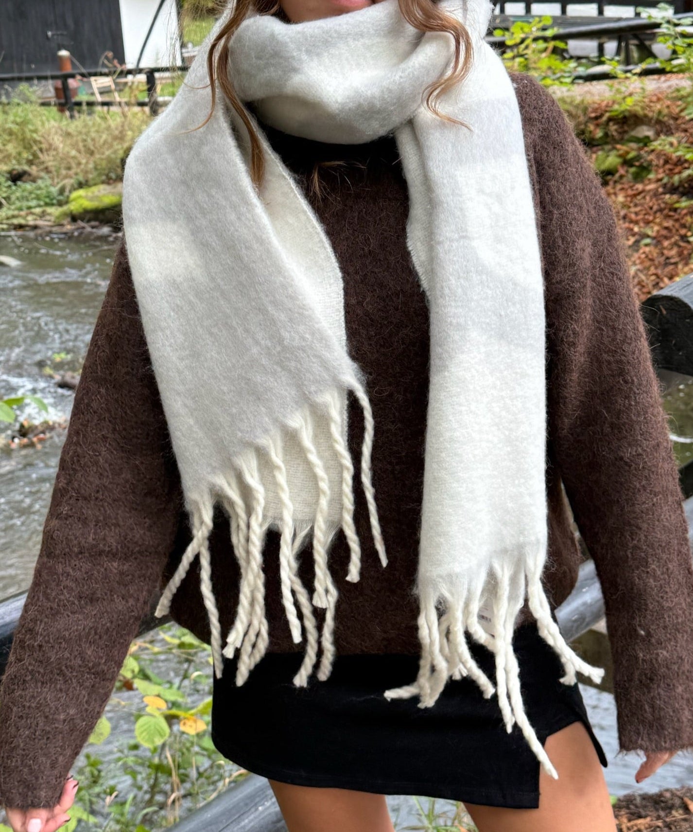 Amour Tørklæde - Lysegrå - ByStenholt.dk