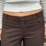 Elira Low Waist Bukser - Brun - ByStenholt.dk