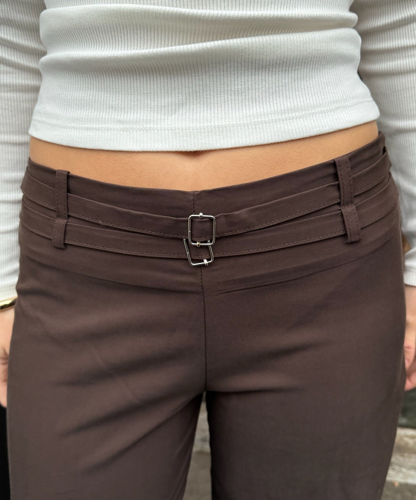 Elira Low Waist Bukser - Brun - ByStenholt.dk