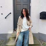 Lang Trenchcoat - Creme - ByStenholt.dk