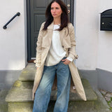 Lang Trenchcoat - Creme - ByStenholt.dk