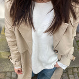 Lang Trenchcoat - Creme - ByStenholt.dk