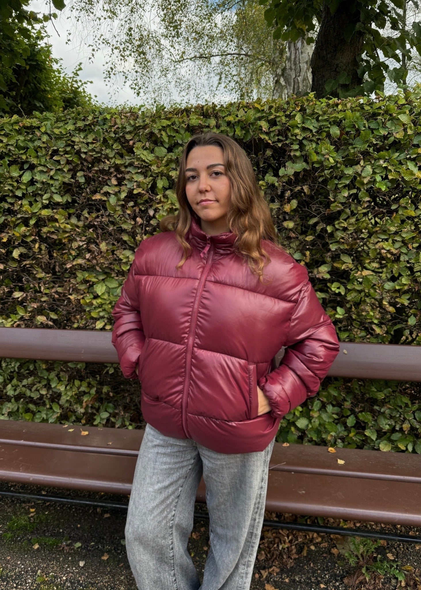 Nola Puffer Jakke - Bordeaux - ByStenholt.dk