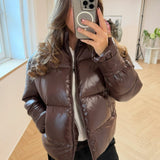 Nola Puffer Jakke - Mørkebrun - ByStenholt.dk