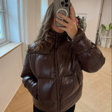 Nola Puffer Jakke - Mørkebrun - ByStenholt.dk