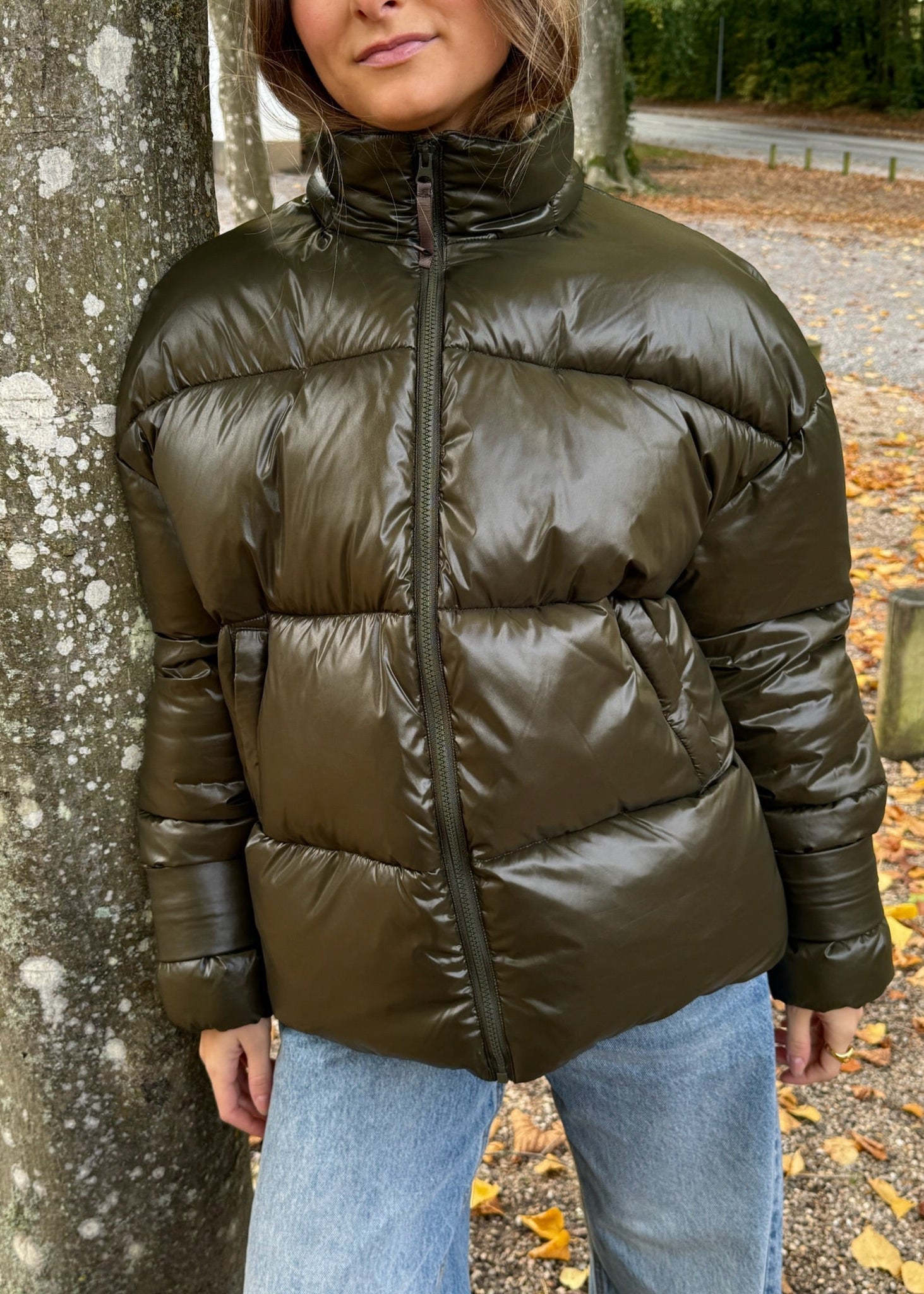 Nola Puffer Jakke - Mørkegrøn - ByStenholt.dk