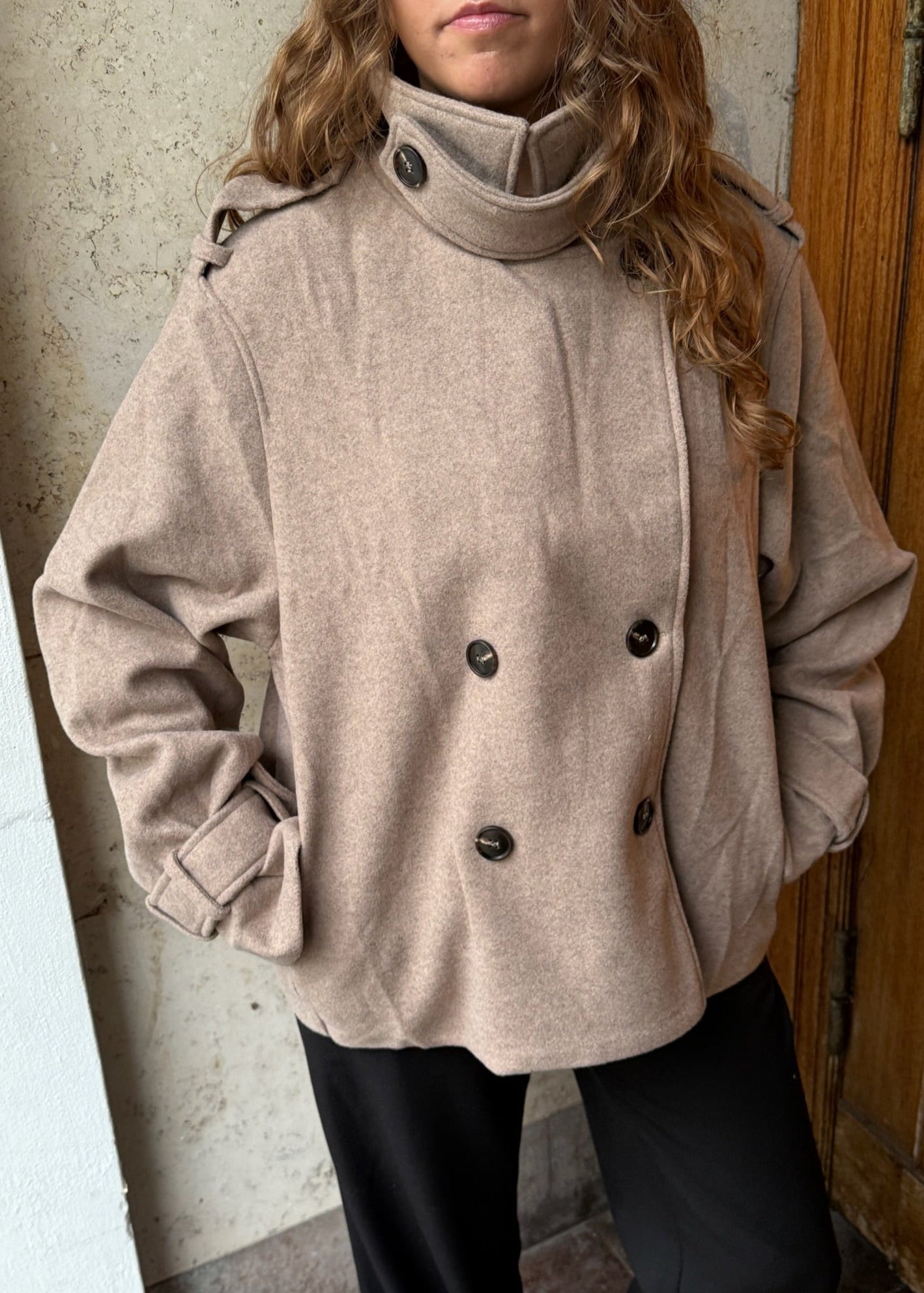 Oline Kort Coat - Camel - ByStenholt.dk