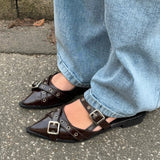 Seline Slingbacks - Mørkebrun - ByStenholt.dk