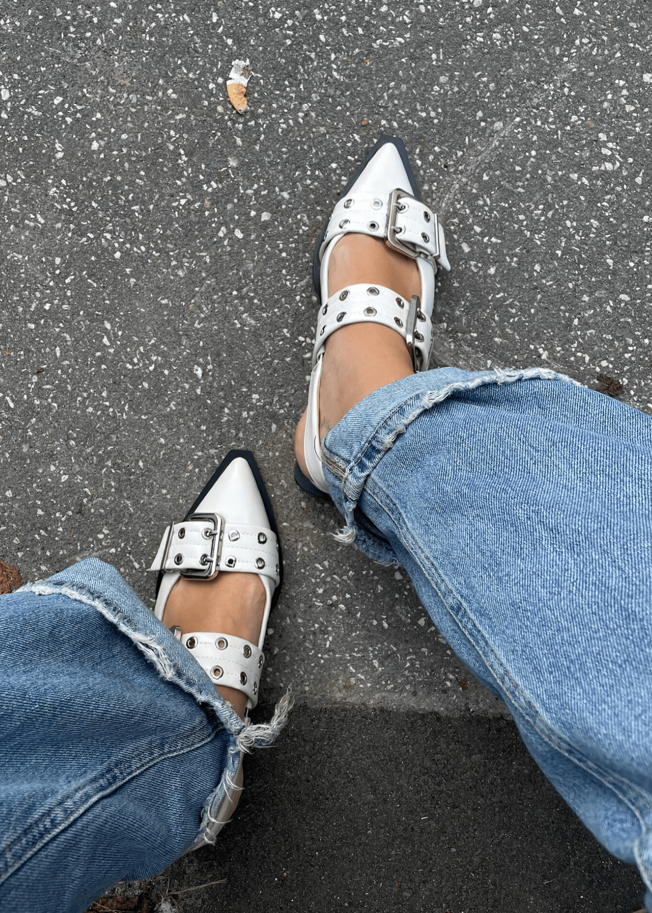 Zara Slingbacks - Hvid - ByStenholt.dk