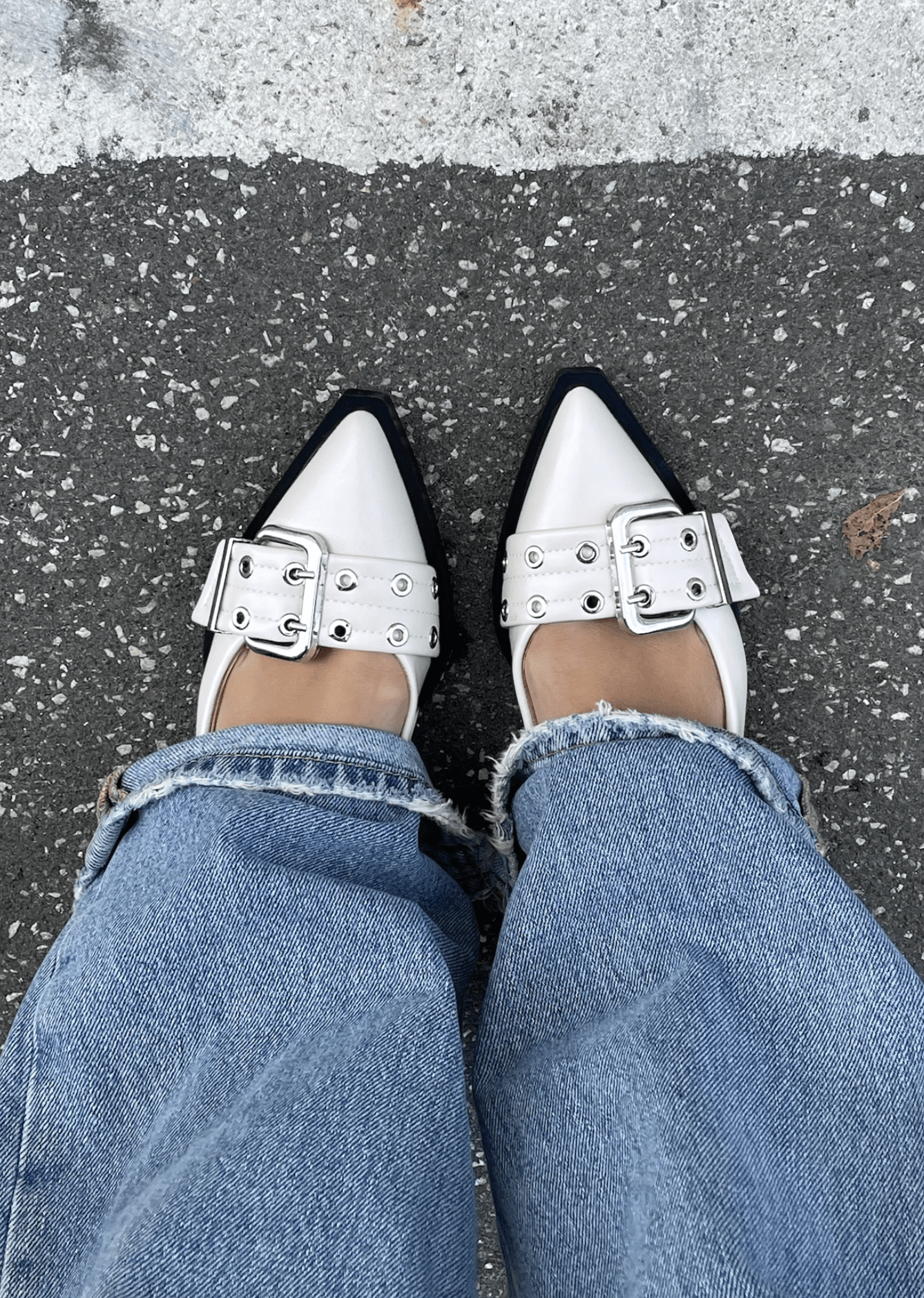 Zara Slingbacks - Hvid - ByStenholt.dk