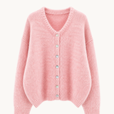 Strikket Cardigan - Lyserød