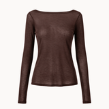 Kaia Langærmet Bluse - Mørkebrun