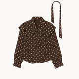 Belle Polka Skjorte - Mørkebrun