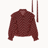 Belle Polka Skjorte - Bordeaux
