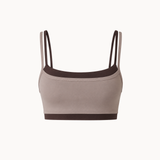 Active Dobbeltlags Top - Beige/Mørkebrun