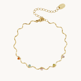 Wavy Stone Armbånd - Guldbelagt/farve