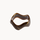 Wave Chunky Bangle - Mørkebrun