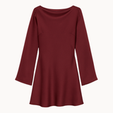 Satin Kjole - Bordeaux