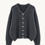 Strikket Cardigan - Mørkegrå