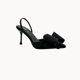 Bow Slingback Pumps - Sort