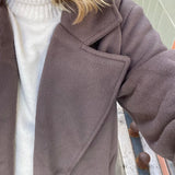 Long Wool Jacket - Brown