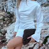 Tanja Clutch - Mørkebrun