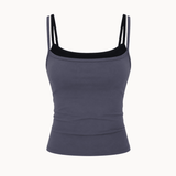 Active Dobbeltlags Tanktop - Grå/Sort - ByStenholt.dk