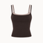 Active Dobbeltlags Tanktop - Mørkebrun/Beige - ByStenholt.dk