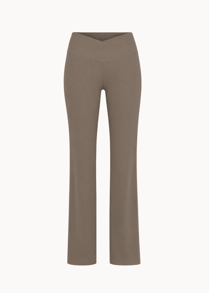 Active Straight Wrap Tights - Beige - ByStenholt.dk
