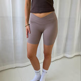 Active Wrap Shorts - Beige - ByStenholt.dk