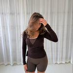 Active Wrap Shorts - Mørkebrun - ByStenholt.dk