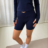 Active Wrap Shorts - Navy - ByStenholt.dk