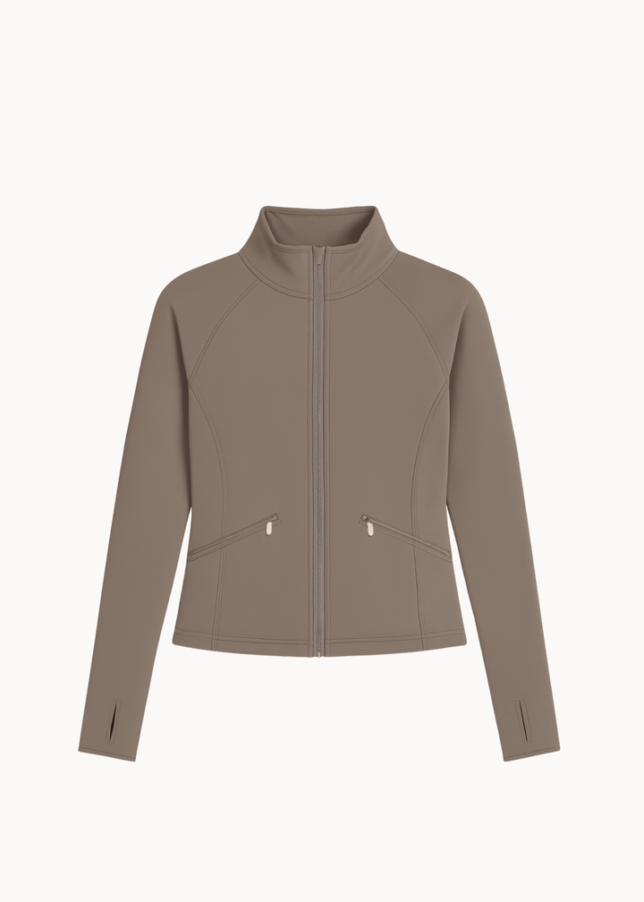 Active Zip Jakke - Beige - ByStenholt.dk