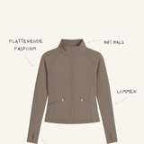 Active Zip Jakke - Beige - ByStenholt.dk