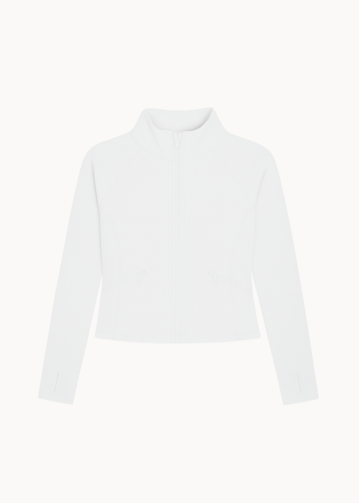 Active Zip Jakke - Hvid - ByStenholt.dk