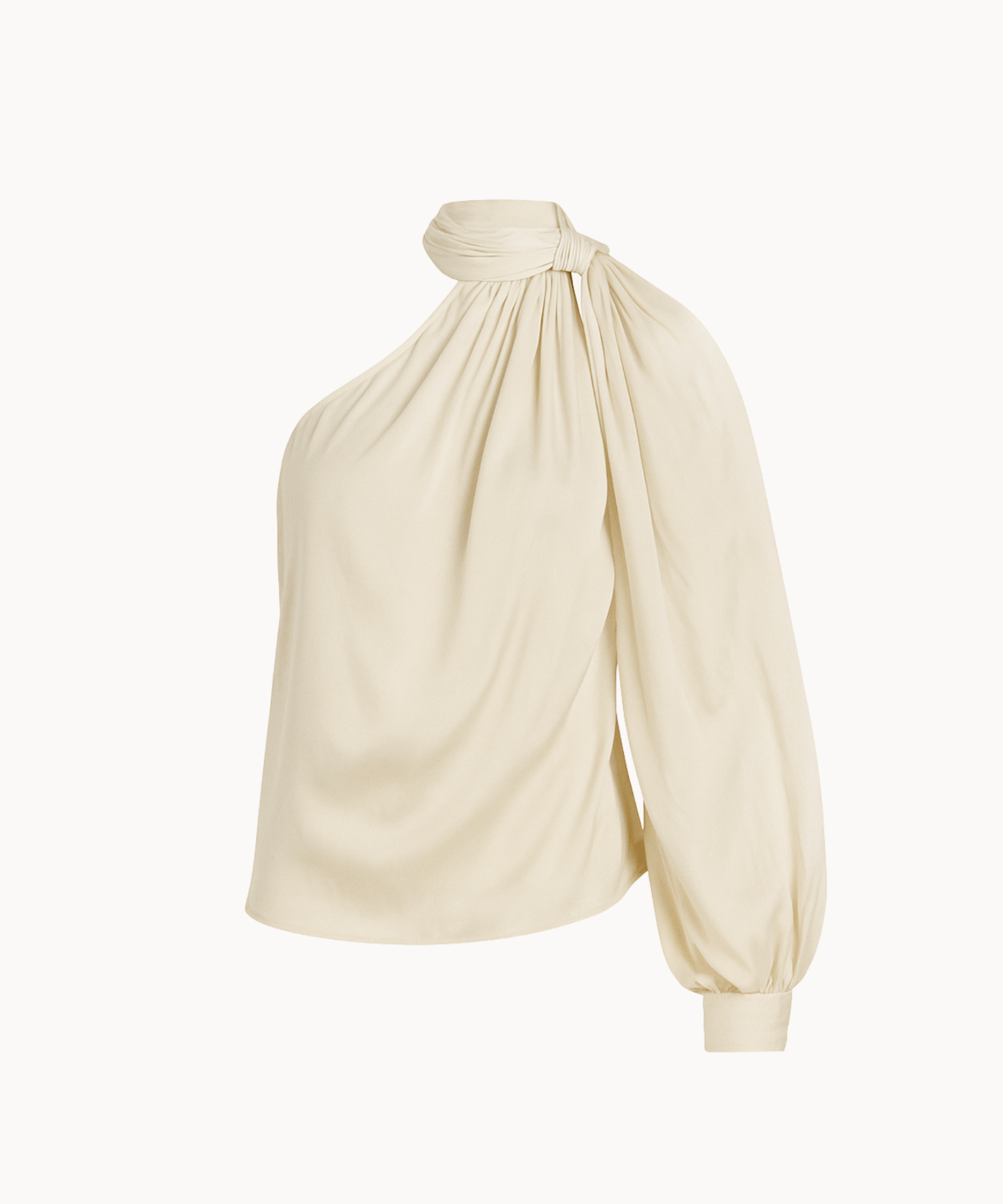 Alessa One Shoulder Bluse - Creme - ByStenholt.dk