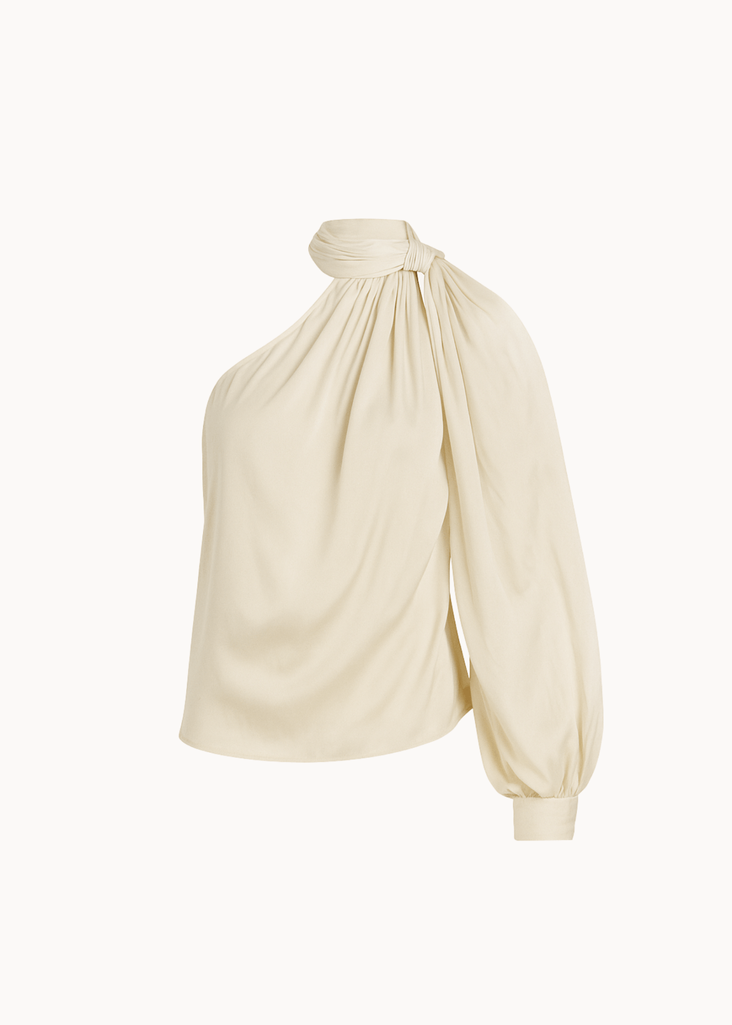 Alessa One Shoulder Bluse - Creme - ByStenholt.dk