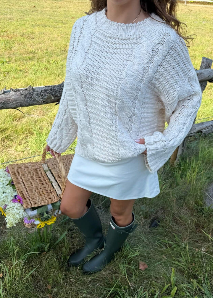 Alma Chunky Strik - Creme - ByStenholt.dk