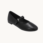 Alva Ballerina med rem - Sort - ByStenholt.dk