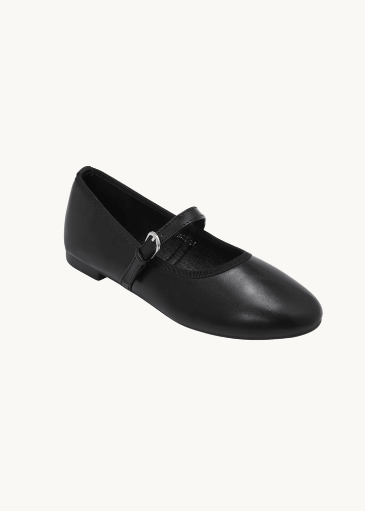 Alva Ballerina med rem - Sort - ByStenholt.dk