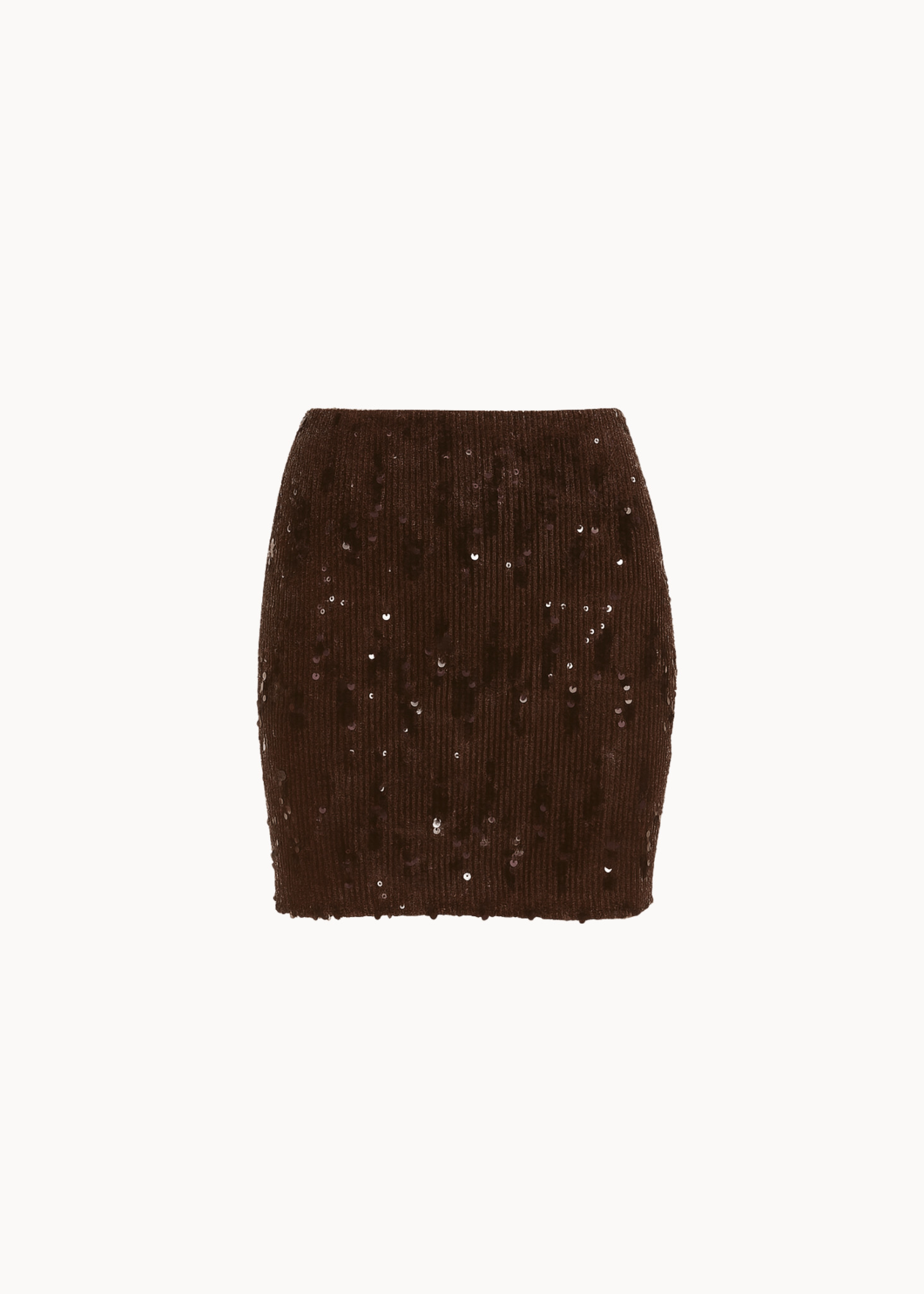 Astra Mini Paillet Nederdel - Mørkebrun - ByStenholt.dk