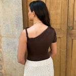 Asymmetrisk Bodystocking - Brun - ByStenholt.dk