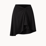 Asymmetrisk Midi Nederdel - Sort