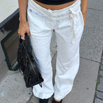 Audrey Low Waist Jeans - Hvid - ByStenholt.dk