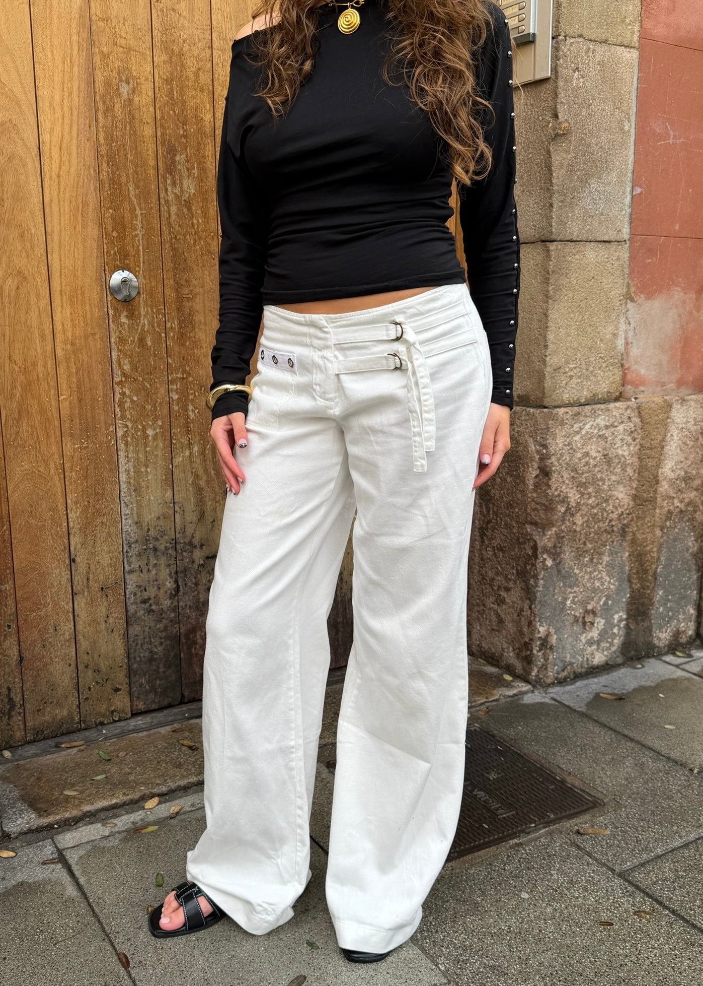 Audrey Low Waist Jeans - Hvid - ByStenholt.dk