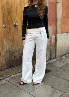 Audrey Low Waist Jeans - Hvid - ByStenholt.dk