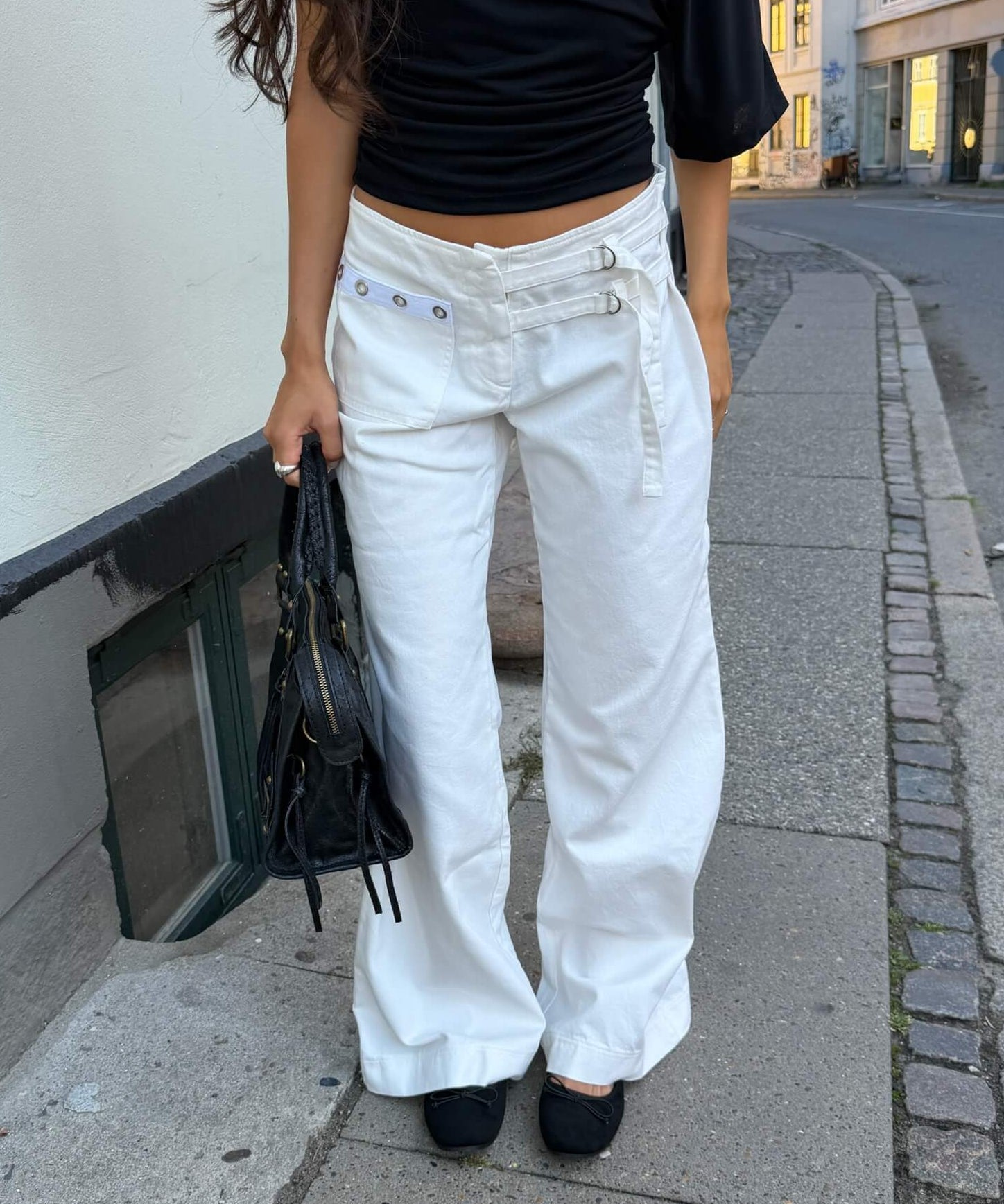 Audrey Low Waist Jeans - Hvid - ByStenholt.dk