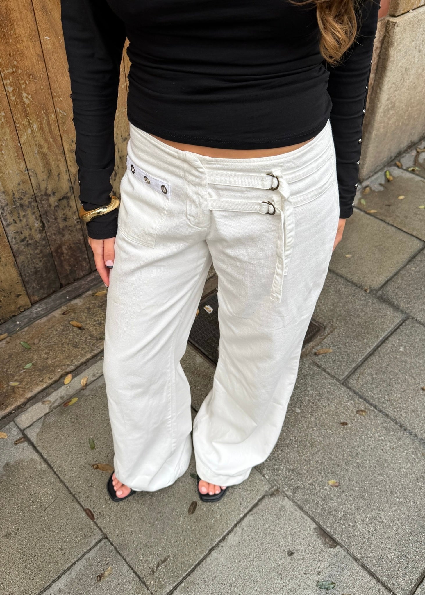 Audrey Low Waist Jeans - Hvid - ByStenholt.dk