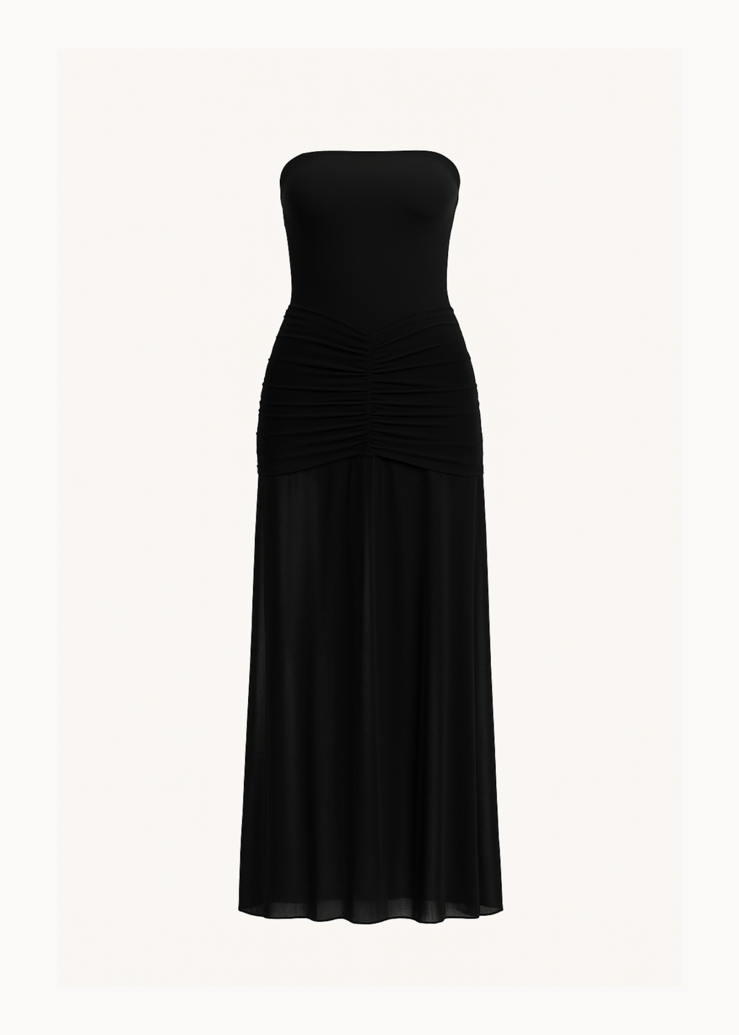 Aura Mesh Maxi Kjole - Sort - ByStenholt.dk